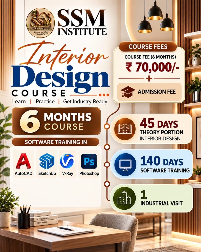 SSM Institute 6-Month Interior Design Course Official Poster
