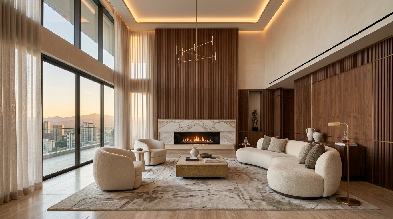 Luxury Contemporary Penthouse Living Room